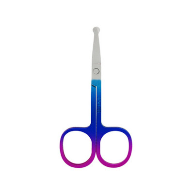 1 tk nina juuksekäärid roostevabast terasest kumerad mini habemekäärid kaasaskantavad ninakõrva karvade eemaldaja trimmer meigitööriistad