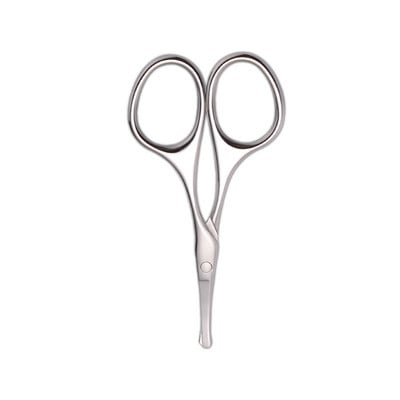 1 τμχ Επαγγελματικό ψαλίδι μύτης προσώπου με στρογγυλεμένες τρίχες από ανοξείδωτο ατσάλι Μουστάκι γενειάδα φρύδια βλεφαρίδες κουρευτική επιδερμίδα