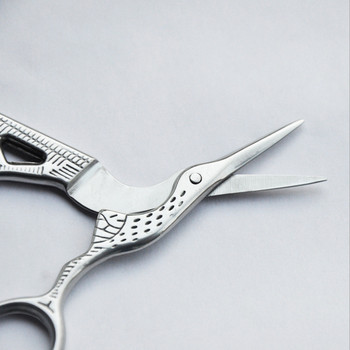 Издръжлива ретро шивашка ножица от неръждаема стомана с форма на кран, шиене на малки бродерии, занаяти, кръстосани шевове, ножици Направи си сам домашни инструменти