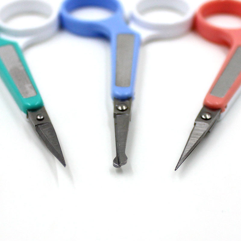 Ψαλίδι φρυδιών 3 χρωμάτων ίσιο/κυρτή/στρογγυλή κεφαλή για μανικιούρ βλεφαρίδες μύτης κουρευτικό νυχιών Εργαλείο ντεμακιγιάζ νεκρού δέρματος