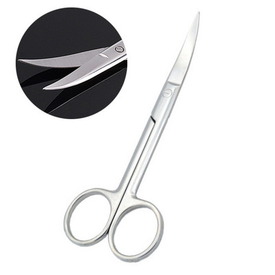 1 buc foarfece pentru manichiură din oțel inoxidabil pentru unghii, cuticule, barbă, sprâncene, tundere pentru nas, foarfece pentru păr, cu vârf curbat drept, instrumente de machiaj