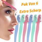 Kit de ras pentru sprâncene HAWARD (pachet de 6), aparat de tuns sprâncene cu capac, aparat de ras pentru femei, instrumente de machiaj, dispozitiv de îndepărtare a părului facial