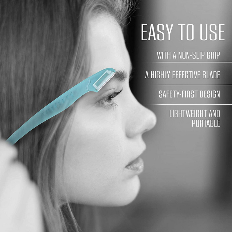 Kit de ras pentru sprâncene HAWARD (pachet de 6), aparat de tuns sprâncene cu capac, aparat de ras pentru femei, instrumente de machiaj, dispozitiv de îndepărtare a părului facial