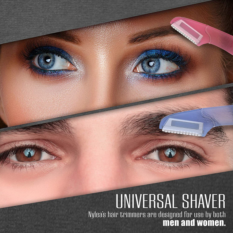 Kit de ras pentru sprâncene HAWARD (pachet de 6), aparat de tuns sprâncene cu capac, aparat de ras pentru femei, instrumente de machiaj, dispozitiv de îndepărtare a părului facial