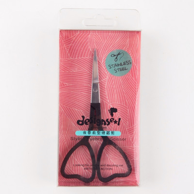 Foarfece de machiaj din oțel inoxidabil Vârf ascuțit Mâner în formă de inimă Sprâncene Nas Foarfece pentru frumusețea părului Feței Instrumente pentru tuns păr