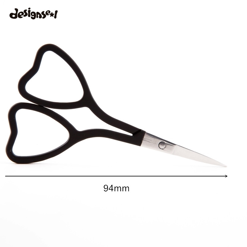 Foarfece de machiaj din oțel inoxidabil Vârf ascuțit Mâner în formă de inimă Sprâncene Nas Foarfece pentru frumusețea părului Feței Instrumente pentru tuns păr