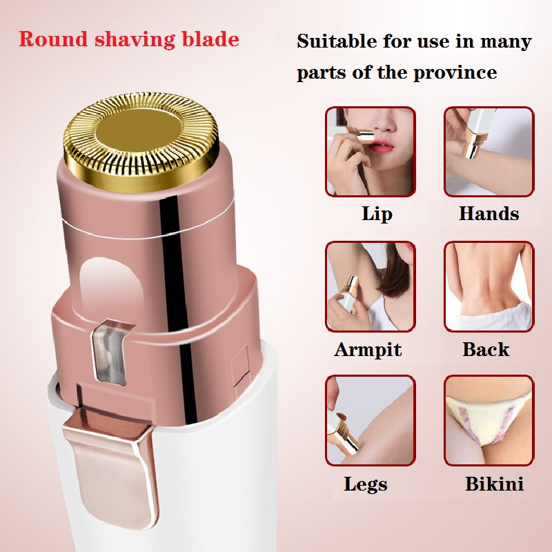 2 ΣΕ 1 Κραγιόν Γυναικεία Αποτρίχωση Φρυδιών Electric Trimmer USB Επαναφορτιζόμενη ξυριστική μηχανή αποτρίχωσης LED Επαγγελματικά εργαλεία μακιγιάζ ξυραφιού