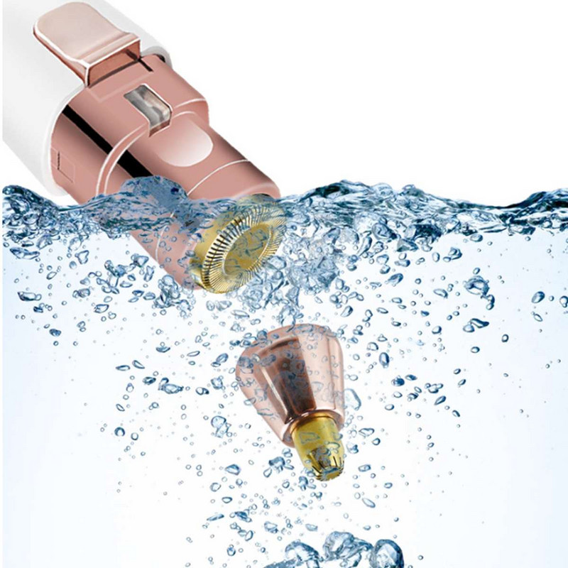 2 ΣΕ 1 Κραγιόν Γυναικεία Αποτρίχωση Φρυδιών Electric Trimmer USB Επαναφορτιζόμενη ξυριστική μηχανή αποτρίχωσης LED Επαγγελματικά εργαλεία μακιγιάζ ξυραφιού