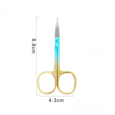 Foarfece pentru sprâncene Cuticule Sprâncene Unghii mici Foarfece profesionale din oțel inoxidabil Foarfece medicale colorate Instrument de machiaj