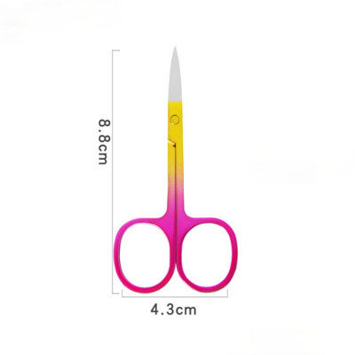 Foarfece pentru sprâncene Cuticule Sprâncene Unghii mici Foarfece profesionale din oțel inoxidabil Foarfece medicale colorate Instrument de machiaj