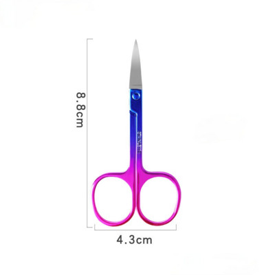 Foarfece pentru sprâncene Cuticule Sprâncene Unghii mici Foarfece profesionale din oțel inoxidabil Foarfece medicale colorate Instrument de machiaj