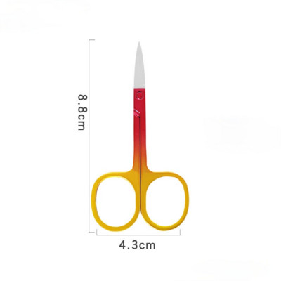 Foarfece pentru sprâncene Cuticule Sprâncene Unghii mici Foarfece profesionale din oțel inoxidabil Foarfece medicale colorate Instrument de machiaj