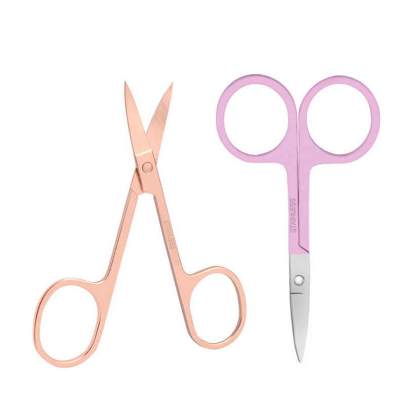 Foarfece pentru sprâncene Cuticule Sprâncene Unghii mici Foarfece profesionale din oțel inoxidabil Foarfece medicale colorate Instrument de machiaj