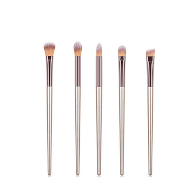 KOSMETYI 10 buc. Păr moale de înaltă calitate, mâner din lemn, pudră liberă, fard de obraz, perie pentru conturarea ochilor, set complet de instrumente de machiaj