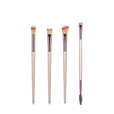 KOSMETYI 10 buc. Păr moale de înaltă calitate, mâner din lemn, pudră liberă, fard de obraz, perie pentru conturarea ochilor, set complet de instrumente de machiaj