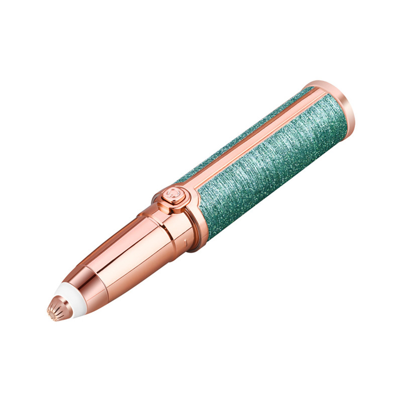 Trimmer electric pentru sprâncene CkeyiN Epilator fără durere pentru sprâncene Aparat de ras Aparat pentru îndepărtarea părului facial reîncărcabil cu lumină