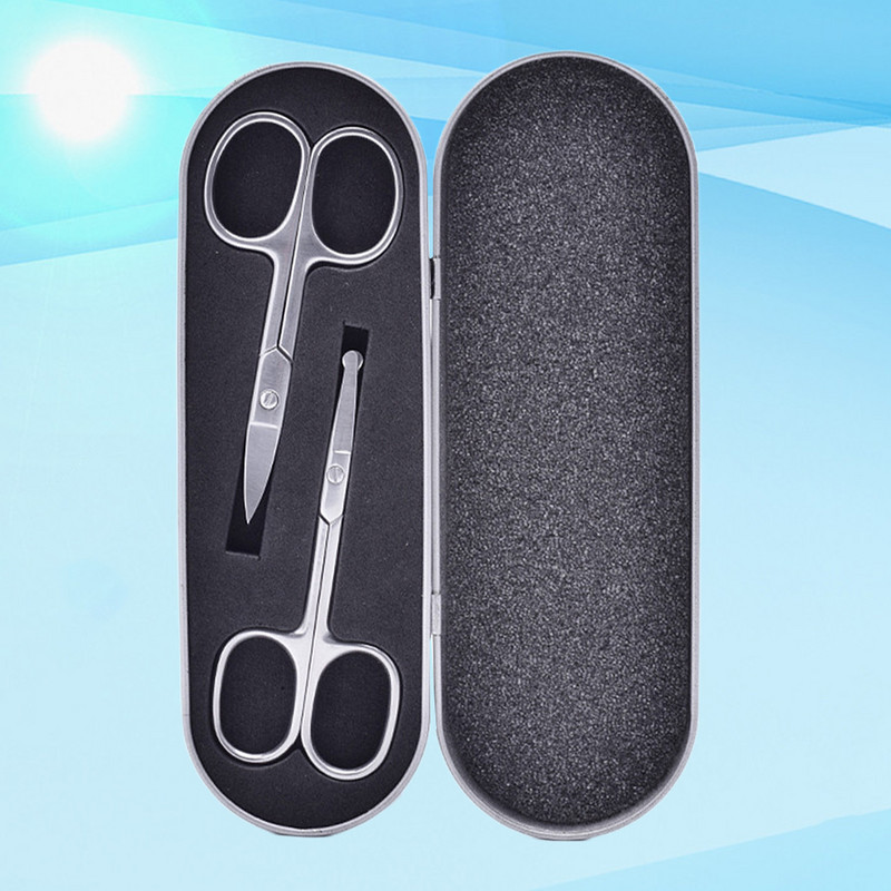 Foarfece Foarfecă Îngrijirea nasului Păr Genele faciale Frumusețe Foarfece rotunjite Siguranță mustață Curbat Tunderea bărbii