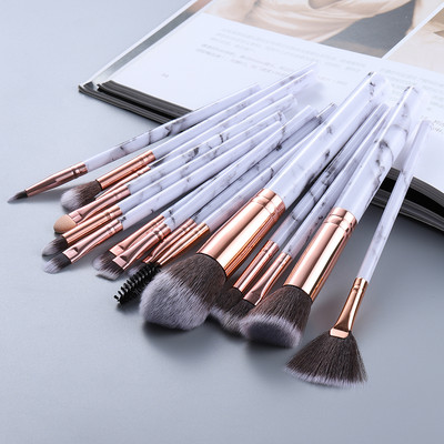 FLD5/15Pcs Σετ πινέλα μακιγιάζ Cosmetic Powder Eye Shadow Foundation Blush Blending Beauty Make Up Kabuki Brush Tools Maquiagem