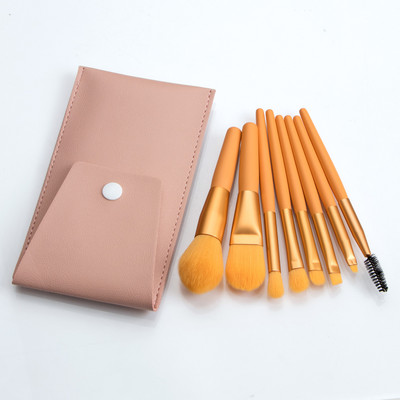 Set de pensule de machiaj moale, portabile, de călătorie, 8 buc. Pudră pentru fond de ten, pentru gene, corector de buze, fard de obraz Set de pensule pentru machiaj