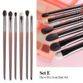 Set de pensule pentru fard de pleoape pentru machiaj Bethy Beauty Instrument pentru păr de capră Blender conic pentru machiaj ultra moale Kit difuz perie tăiată cute 2/6 buc.