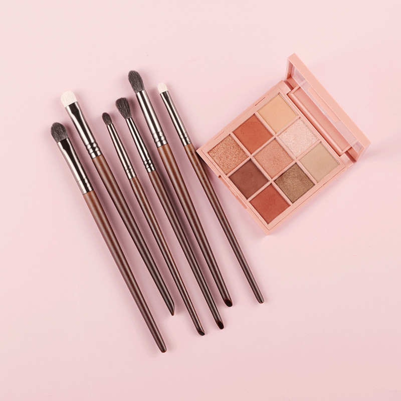 Set de pensule pentru fard de pleoape pentru machiaj Bethy Beauty Instrument pentru păr de capră Blender conic pentru machiaj ultra moale Kit difuz perie tăiată cute 2/6 buc.