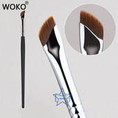 Nouă perie Sickle pentru eyeliner, ultra subțire, cu unghi oblic, cu cap plat, perie pentru sprâncene, cuțit, perie de machiaj, perie lichidă pentru creion de ochi