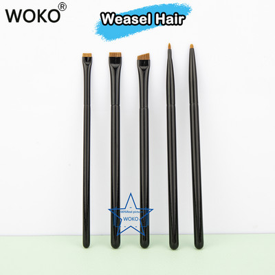 Nouă perie Sickle pentru eyeliner, ultra subțire, cu unghi oblic, cu cap plat, perie pentru sprâncene, cuțit, perie de machiaj, perie lichidă pentru creion de ochi