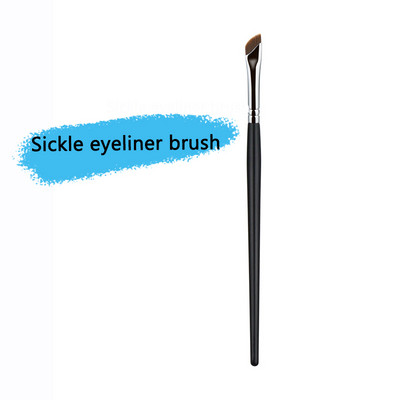 Nouă perie Sickle pentru eyeliner, ultra subțire, cu unghi oblic, cu cap plat, perie pentru sprâncene, cuțit, perie de machiaj, perie lichidă pentru creion de ochi