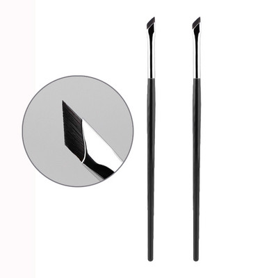 Nouă perie Sickle pentru eyeliner, ultra subțire, cu unghi oblic, cu cap plat, perie pentru sprâncene, cuțit, perie de machiaj, perie lichidă pentru creion de ochi
