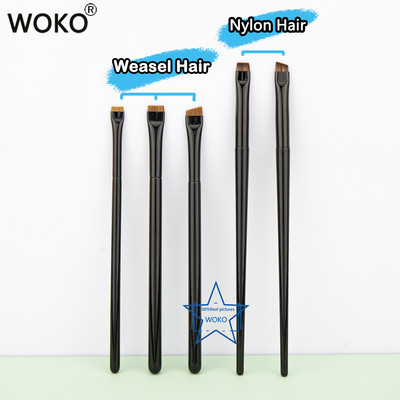 Nouă perie Sickle pentru eyeliner, ultra subțire, cu unghi oblic, cu cap plat, perie pentru sprâncene, cuțit, perie de machiaj, perie lichidă pentru creion de ochi