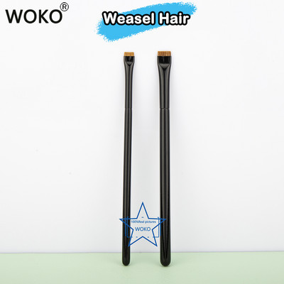 Nouă perie Sickle pentru eyeliner, ultra subțire, cu unghi oblic, cu cap plat, perie pentru sprâncene, cuțit, perie de machiaj, perie lichidă pentru creion de ochi