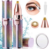 Μίνι ανώδυνη ξυριστική μηχανή αποτρίχωσης 2 σε 1 επαναφορτιζόμενη ηλεκτρική μηχανή κοπής φρυδιών Γυναικείο σώμα προσώπου σε σχήμα κραγιόν προσώπου