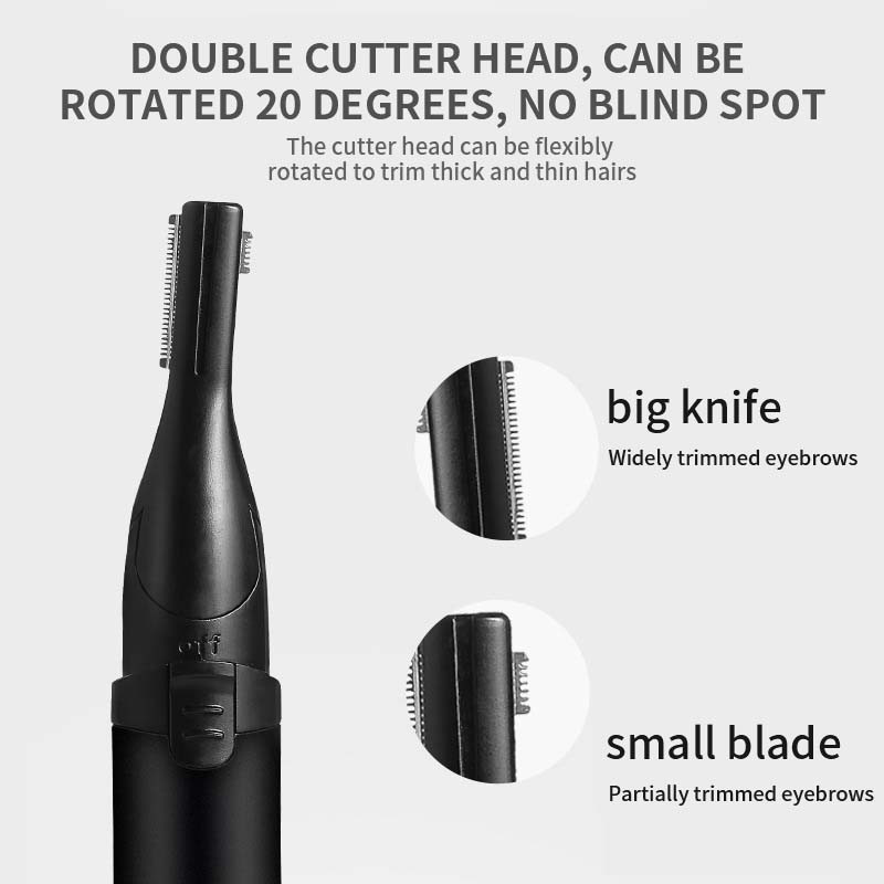 Trimmer electric pentru sprâncene, aparat de ras pentru sprâncene, multifuncțional, lavabil, doamnelor, nu rănește pielea, pentru bărbați, pentru copii