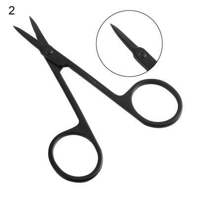 1 buc din oțel inoxidabil pentru sprâncene foarfece gene nas păr mustață îndepărtarea capului cu vârf rotund instrumente de îngrijire personală frumusețe