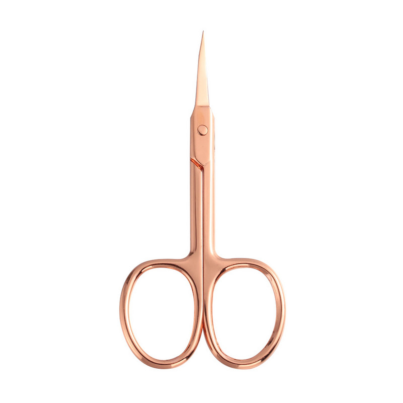 1 buc din oțel inoxidabil pentru sprâncene foarfece gene nas păr mustață îndepărtarea capului cu vârf rotund instrumente de îngrijire personală frumusețe