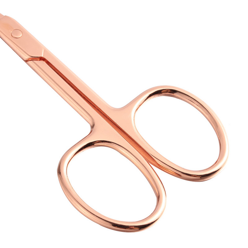 1 buc din oțel inoxidabil pentru sprâncene foarfece gene nas păr mustață îndepărtarea capului cu vârf rotund instrumente de îngrijire personală frumusețe