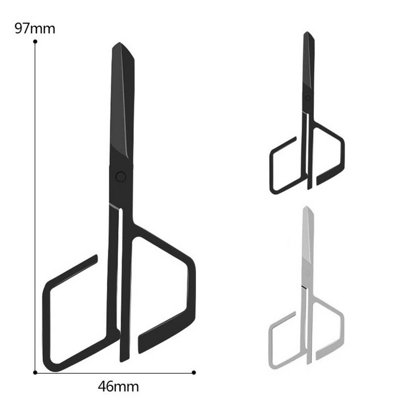 Foarfece pentru păr cu nas negru Creativ neregulat cu mâner cu romb Foarfece pentru frumusețe din oțel inoxidabil pentru sprâncene Unelte de frumusețe