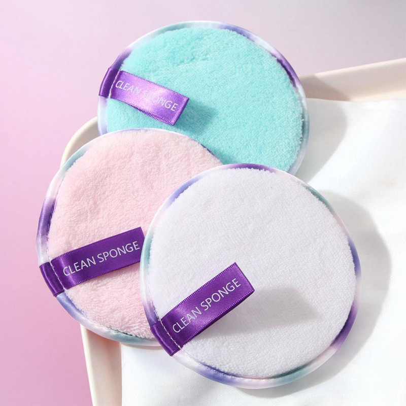 ELECOOL Tampoane demachiante reutilizabile Șervețele de bumbac Burete din microfibră Bumbac 3 buc./Cutie Faceți curățare Instrument îngroșat Îndepărtare M4O7