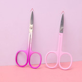 1 buc foarfece pentru sprâncene, unelte pentru unghii din oțel inoxidabil, pentru sprâncene, nas, pentru gene, foarfece multifuncțională pentru păr facial, machiaj frumusețe