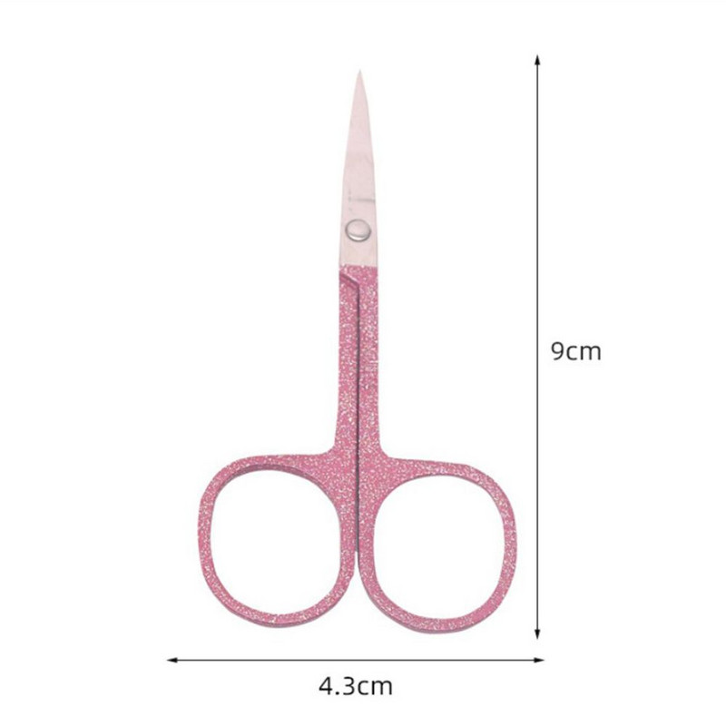 1 buc foarfece pentru sprâncene, unelte pentru unghii din oțel inoxidabil, pentru sprâncene, nas, pentru gene, foarfece multifuncțională pentru păr facial, machiaj frumusețe