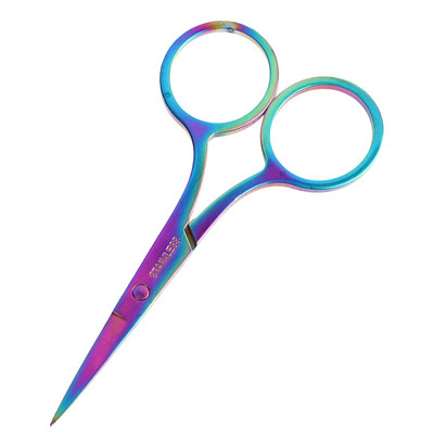 Šarene škare za obrve od nehrđajućeg čelika Mali alati za nokte Podrezivanje dlačica za obrve, nos, škare za trepavice Alat za podrezivanje šminke