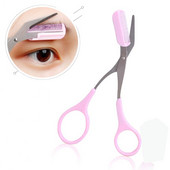 1 buc Foarfece pentru tuns sprâncene Pieptene pentru gene Foarfece pentru păr Clipsuri pentru modelarea sprâncenelor Razor Grooming Trimmer TN