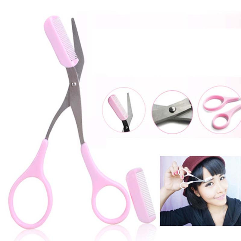 1 buc Foarfece pentru tuns sprâncene Pieptene pentru gene Foarfece pentru păr Clipsuri pentru modelarea sprâncenelor Razor Grooming Trimmer TN