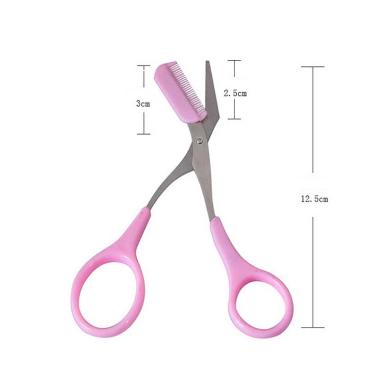 1 buc Foarfece pentru tuns sprâncene Pieptene pentru gene Foarfece pentru păr Clipsuri pentru modelarea sprâncenelor Razor Grooming Trimmer TN