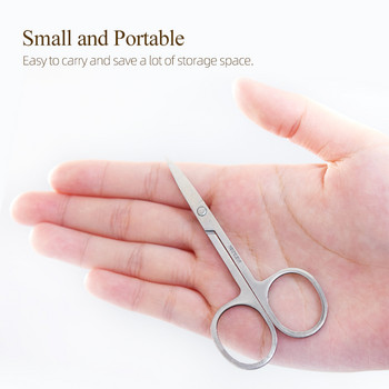H&L SINCE Инструмент за грим Ножици за красота за грим Кръгли и гладки ножици за гримиране на вежди