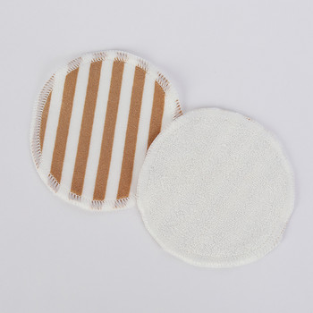 10 τμχ Ριγέ διπλά στρώματα μαξιλαράκια ντεμακιγιάζ με θήκη αποθήκευσης επαναχρησιμοποιήσιμα 8 εκατοστά Βαμβακερά επιθέματα καθαρισμού προσώπου από βαμβάκι Skin Care Puff