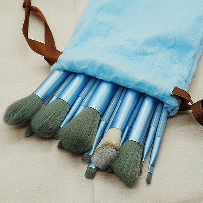 5-13 bucăți/pachet pensule de machiaj moi pufoase set portabil pentru fond de ten cosmetic fard pudră fard perii și instrumente de machiaj