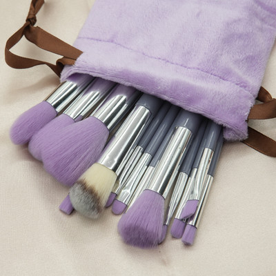 5-13 bucăți/pachet pensule de machiaj moi pufoase set portabil pentru fond de ten cosmetic fard pudră fard perii și instrumente de machiaj