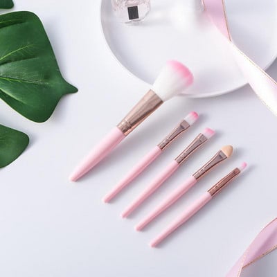 5db/szett Sminkefék Eszközkészlet Kozmetikai púder szemhéjpúder Blending Beauty Make Up Brush Finom puha ecset Maquiagem