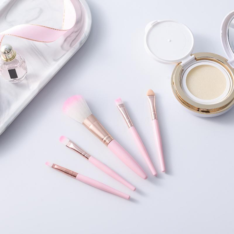 5db/szett Sminkefék Eszközkészlet Kozmetikai púder szemhéjpúder Blending Beauty Make Up Brush Finom puha ecset Maquiagem